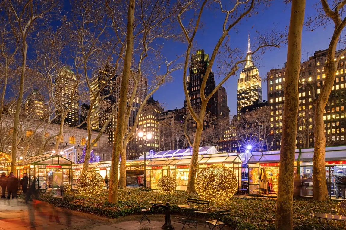 Bryant Park Holiday Market Shops - Image by Francois Roux